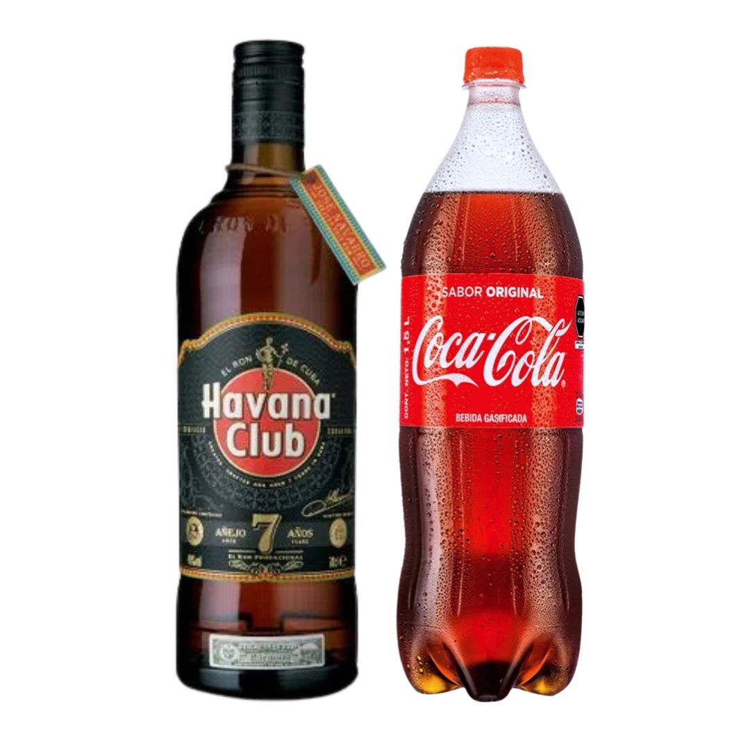 Ron Havana 7 años + Coca Cola 1.5 lt