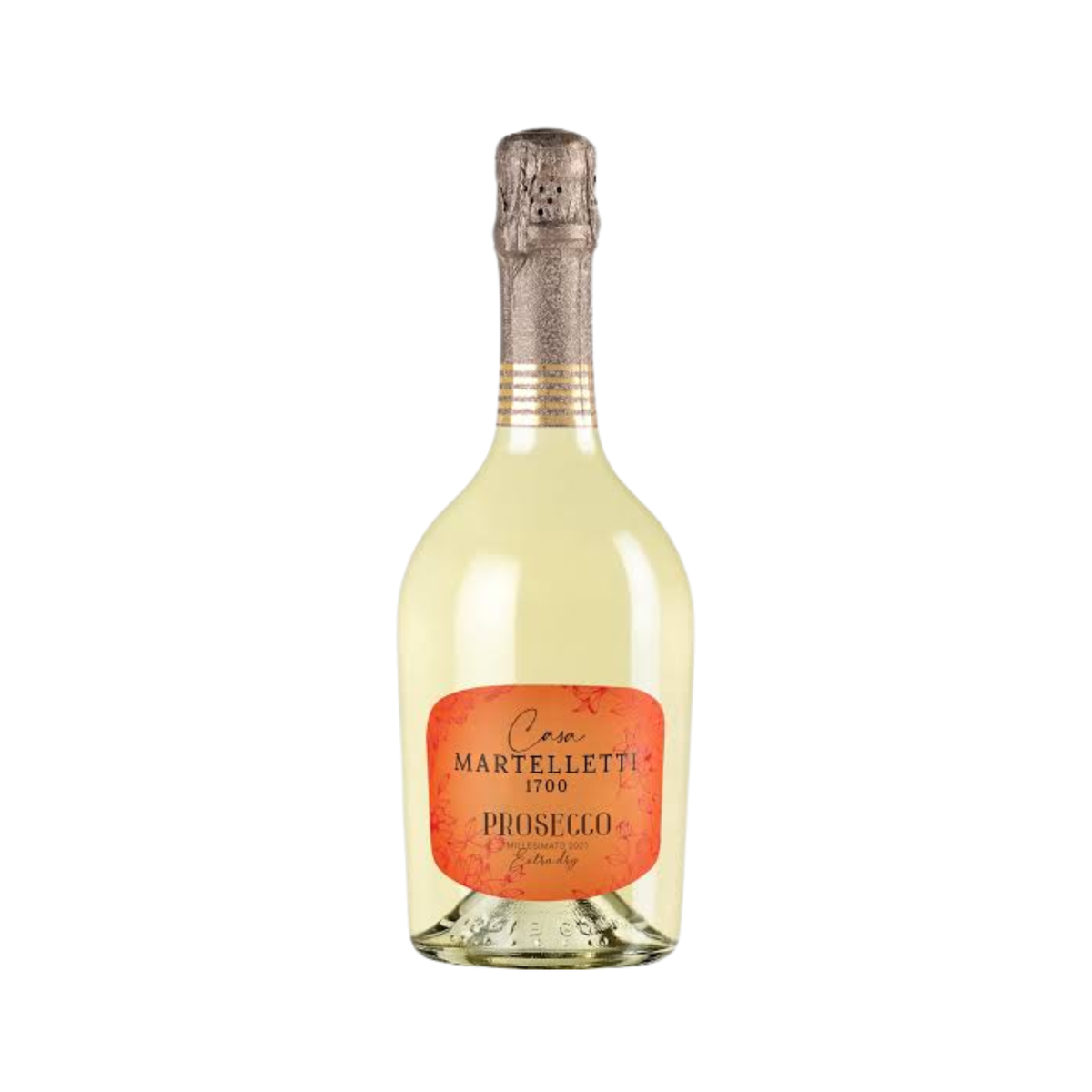 Espumante CASA MARTELLETTI Prosecco Extra Dry DOC Botella 750ml