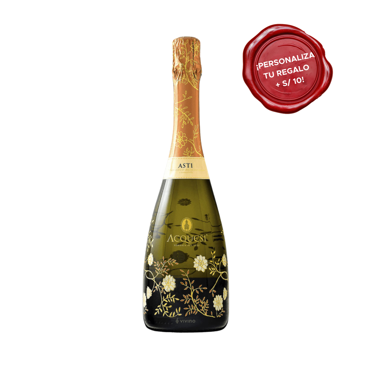 Espumante ACQUESI Asti Botella 750ml + PERSONALIZADO
