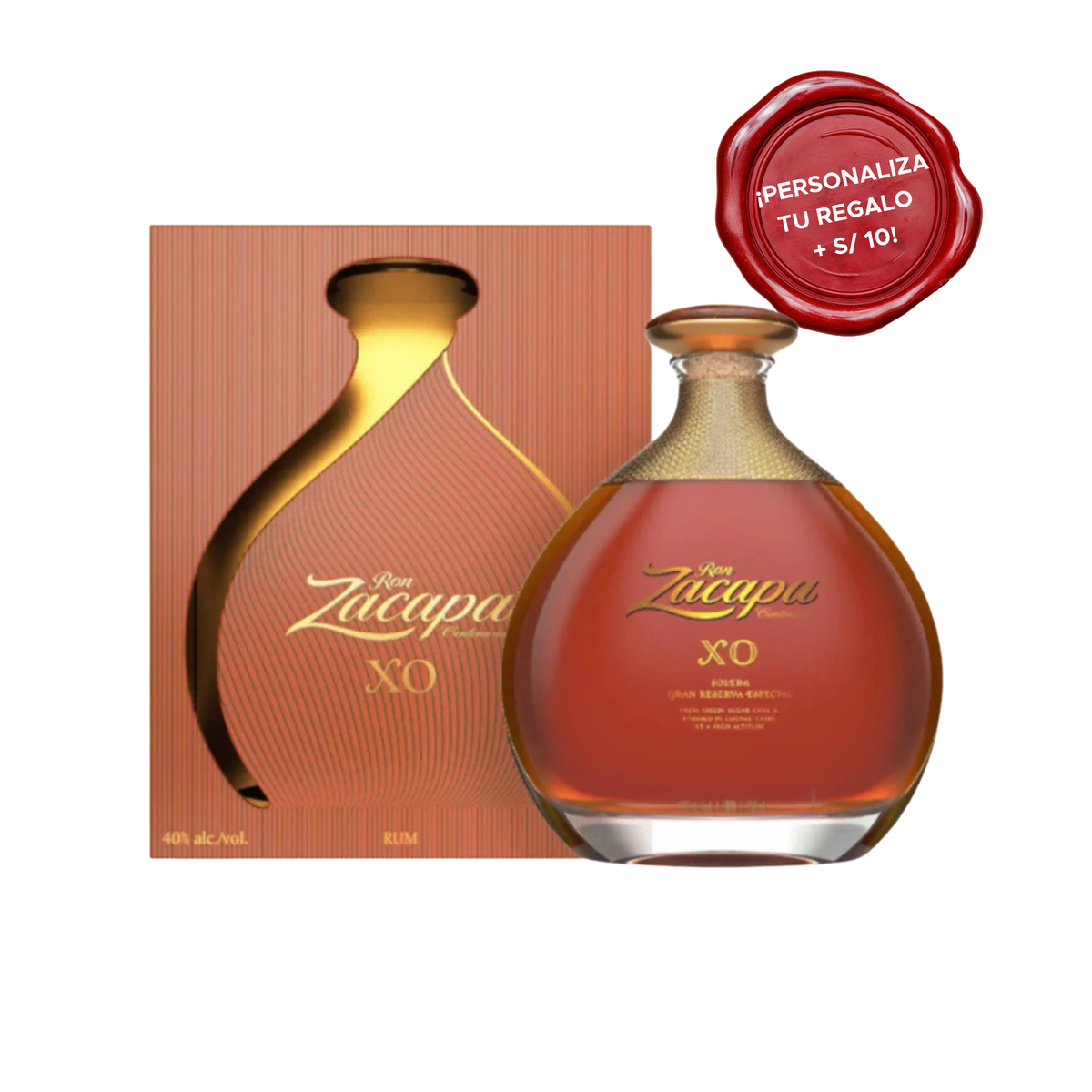 Ron ZACAPA XO Botella x 750ml + PERSONALIZADO