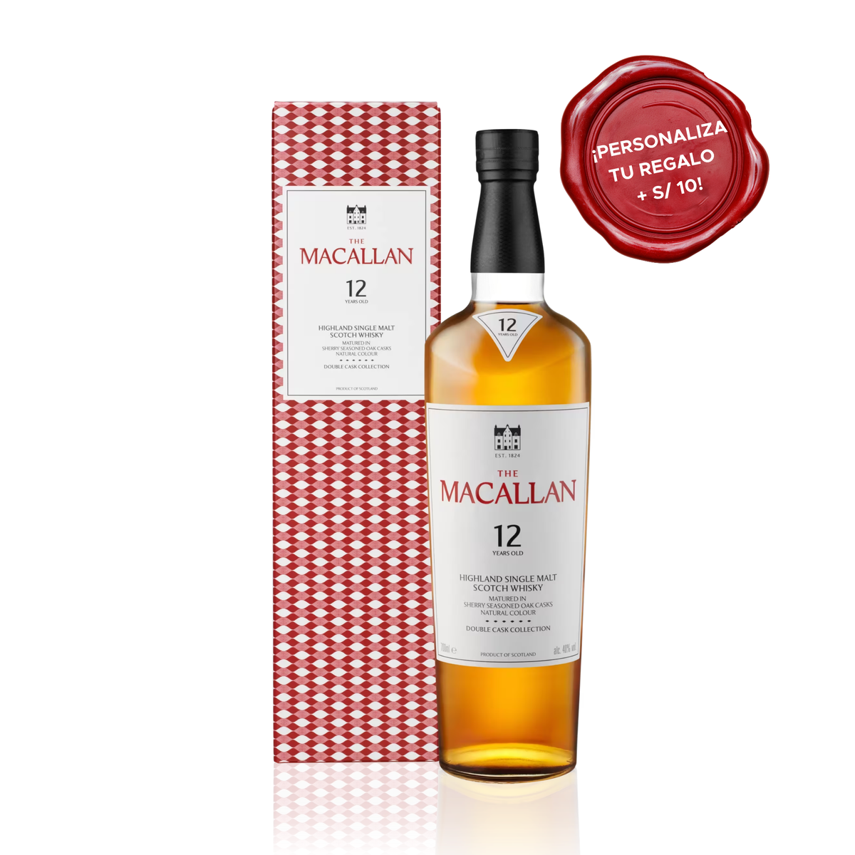 Whisky MACALLAN Double Cask 12 Años Botella 700ml + PERSONALIZADO