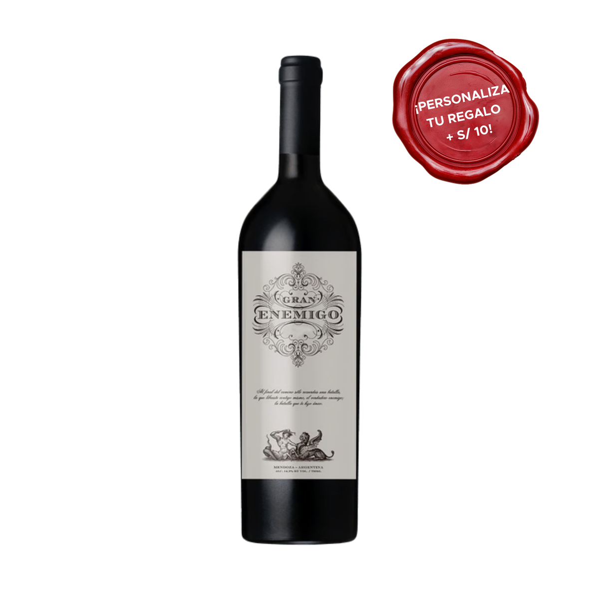 Vino GRAN ENEMIGO Blend Botella 750ml + PERSONALIZADO