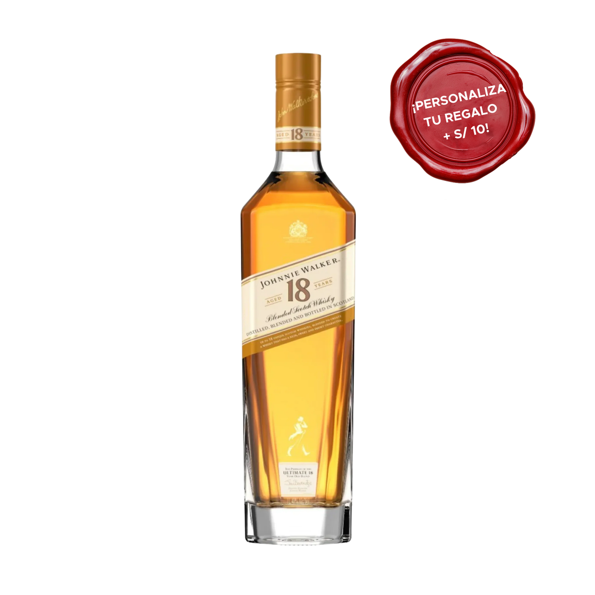 Whisky JOHNNIE WALKER 18 años Botella 750ml + PERSONALIZADO