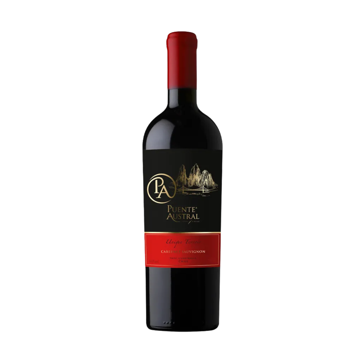 Vino PUENTE AUSTRAL Unique Terroir Cabernet Sauvignon Botella 750ml