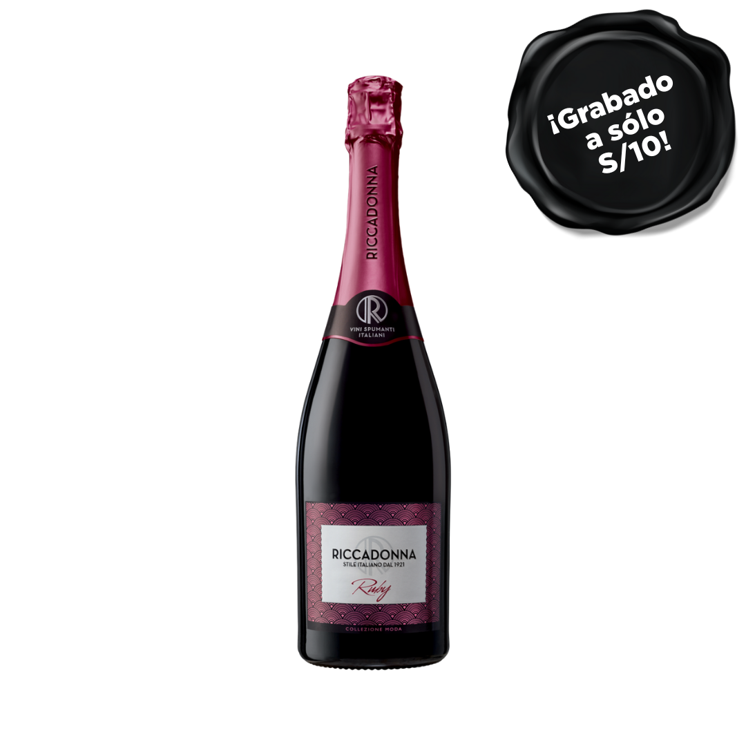 Espumante RICCADONNA Ruby Botella 750ml. GRABADO A S/10