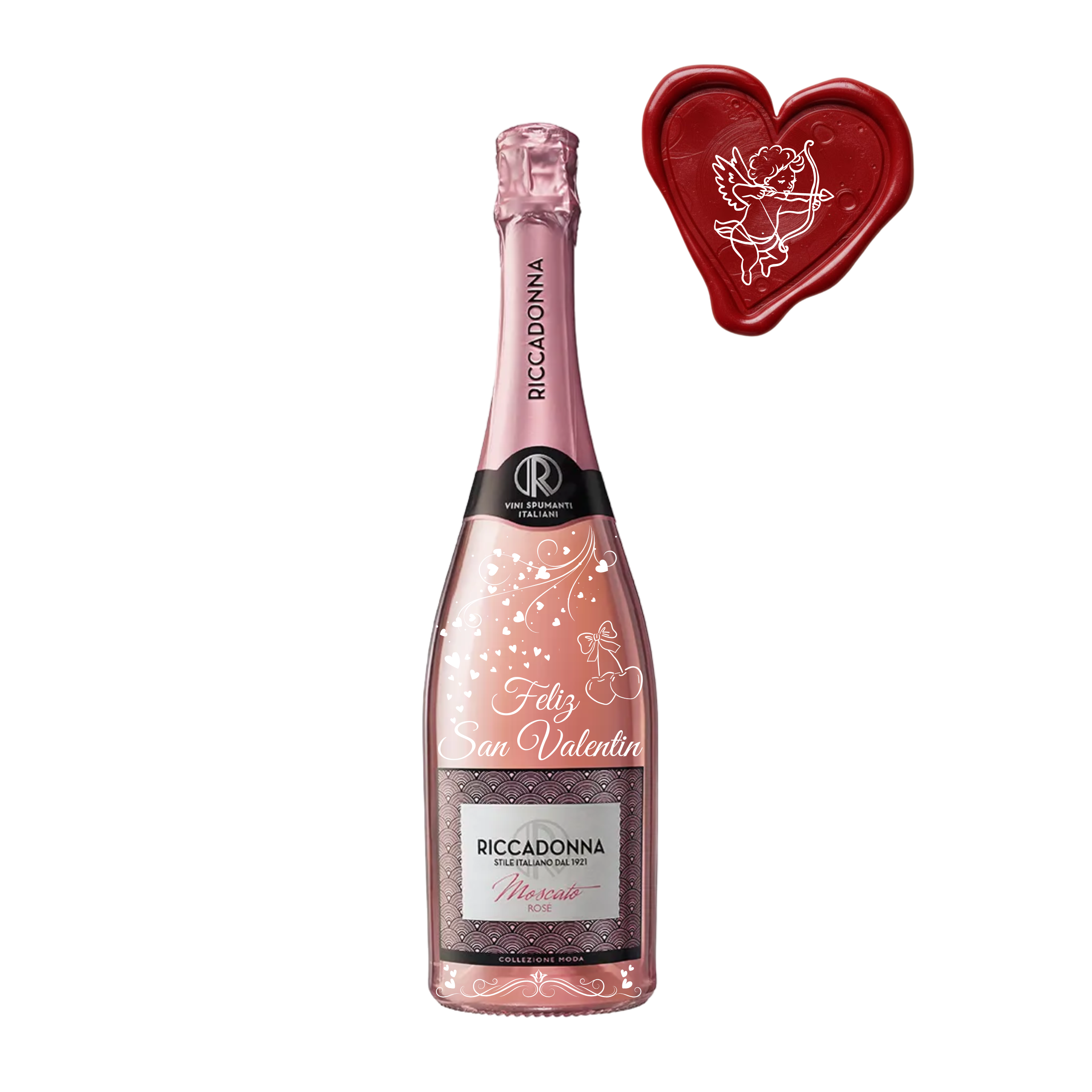 Espumante RICCADONNA Moscato Rose Botella 750ml - SAN VALENTIN