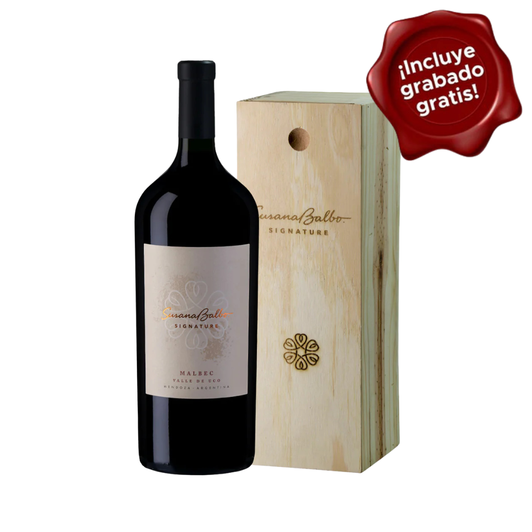 Vino SUSANA BALBO Signature Malbec x 1.5 lt MAGNUM.CON GRABADO GRATIS