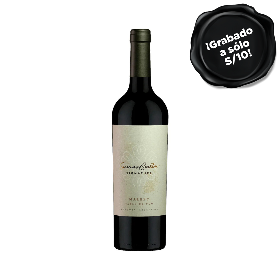 Vino SUSANA BALBO Signature Malbec x 750ml. GRABADO A S/10