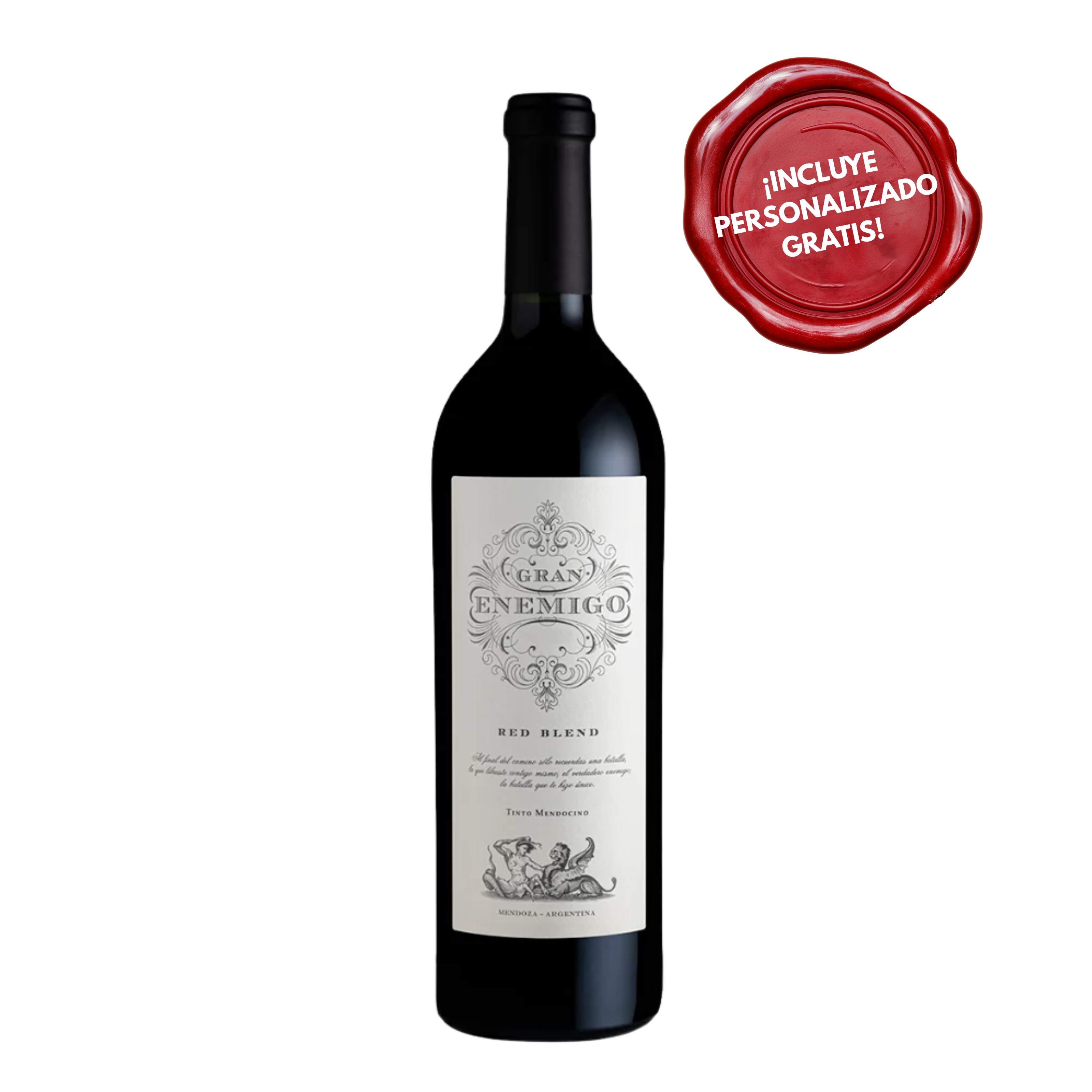 Vino GRAN ENEMIGO Blend Botella 750ml. PERSONALIZADO GRATIS