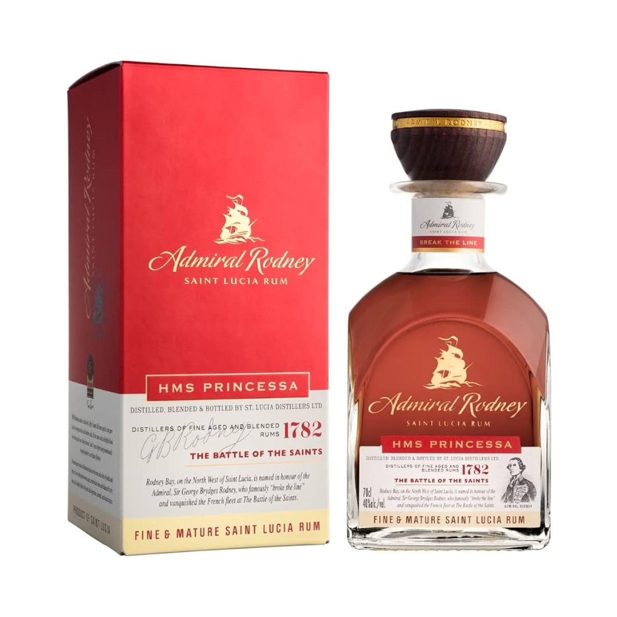 Ron ADMIRAL RODNEY HMS Princessa Botella 700ml