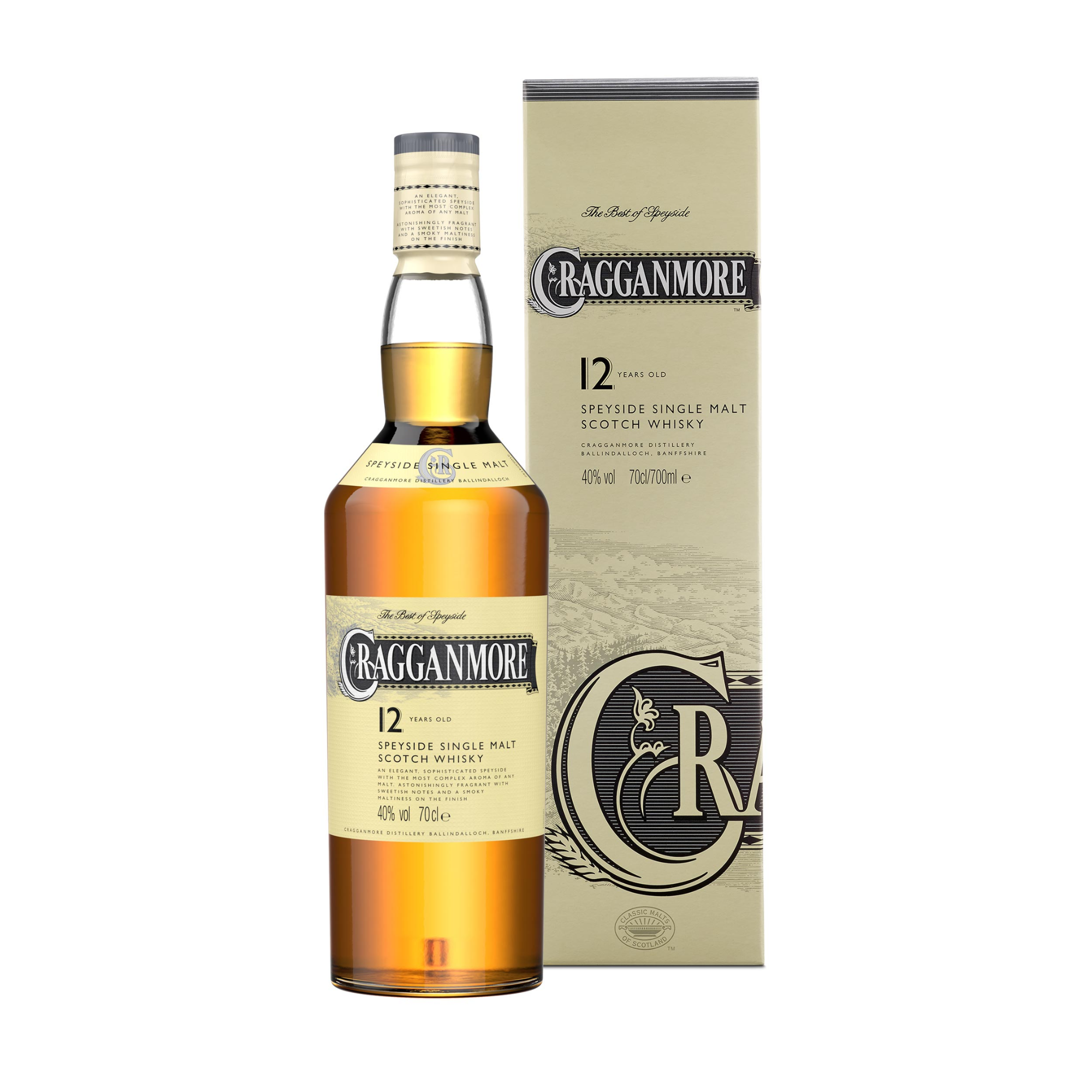Whisky CRAGGANMORE 12 Years Botella 1lt