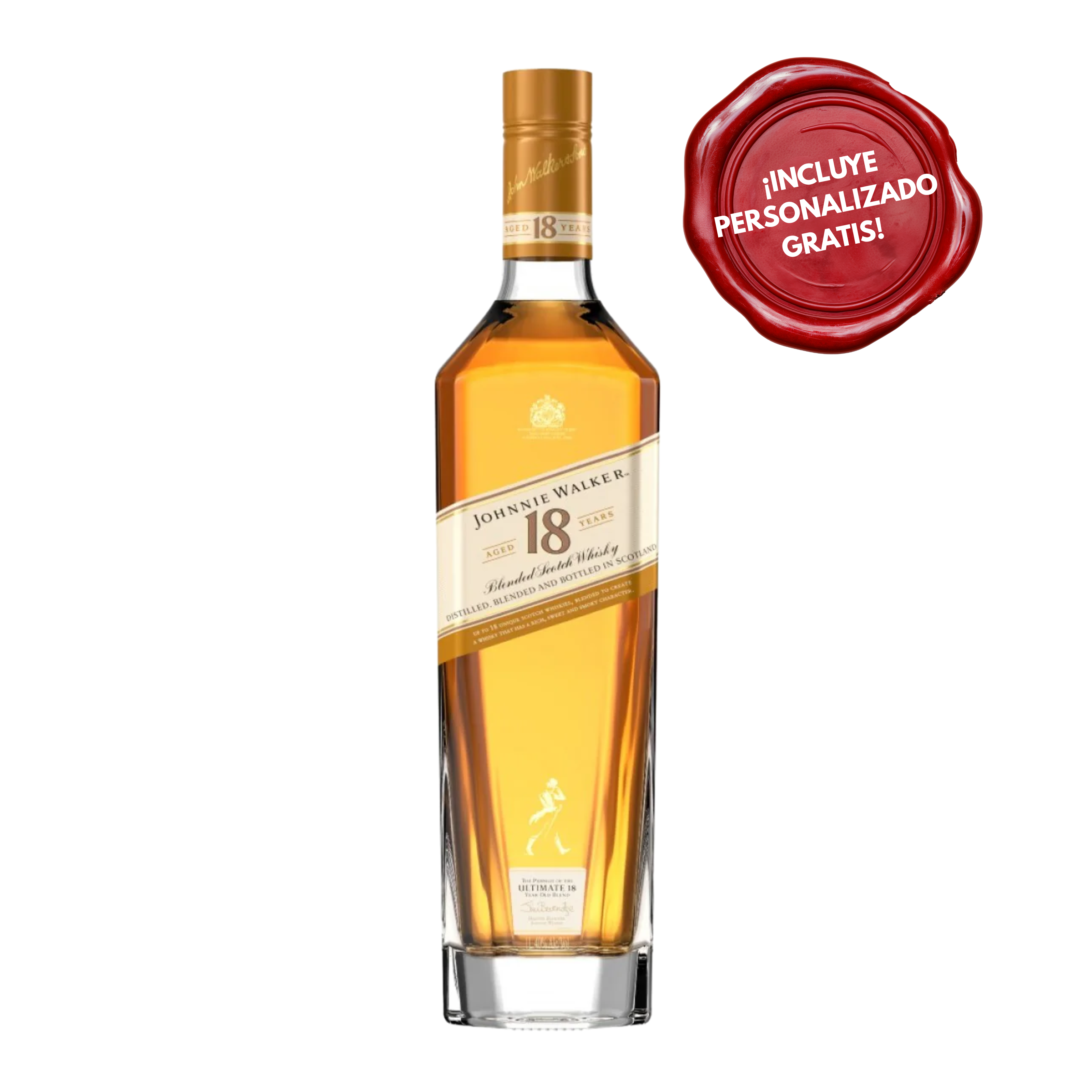 Whisky JOHNNIE WALKER 18 años Botella 750ml. PERSONALIZADO GRATIS