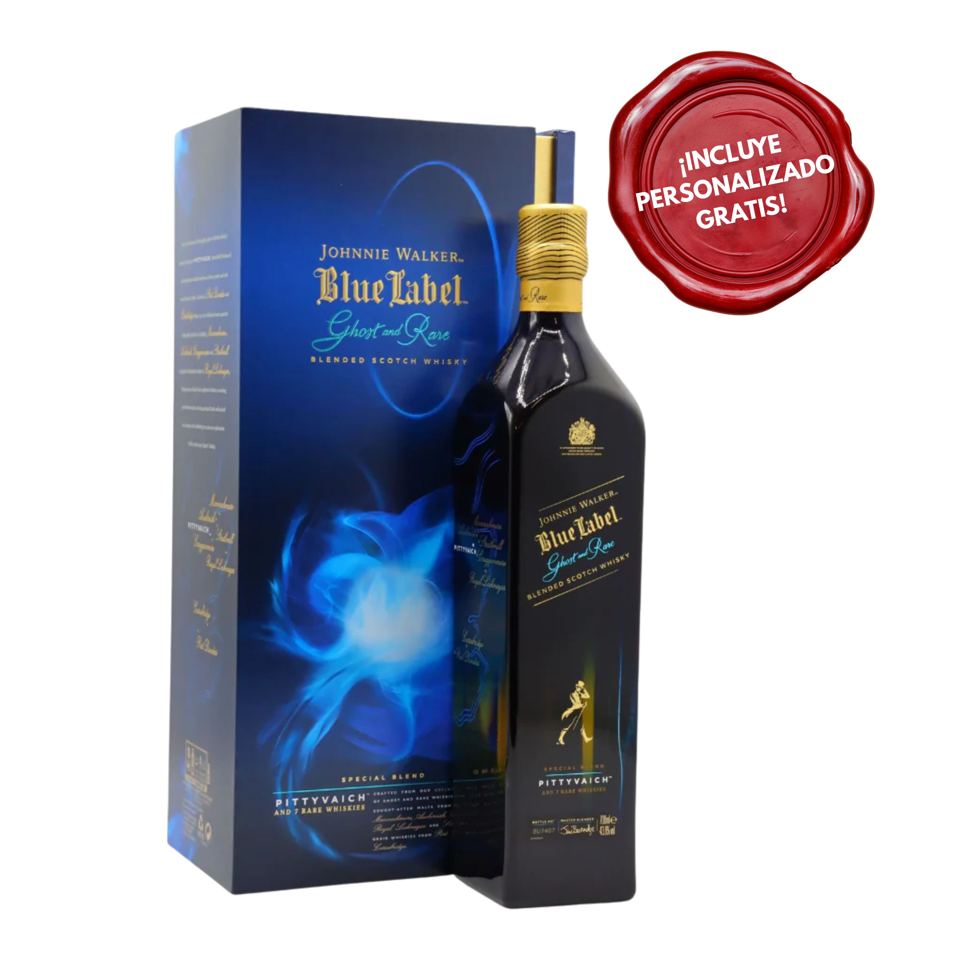 Whisky Johnnie Walker Blue Label Pittyvaich Botella de 700ml. PERSONALIZADO GRATIS