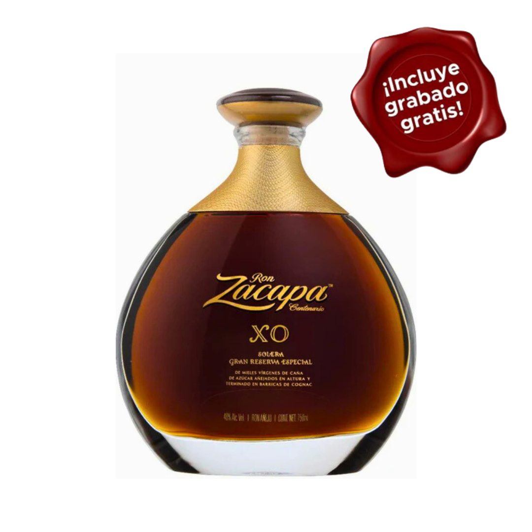 Ron ZACAPA XO Botella x 750ml. CON GRABADO GRATIS