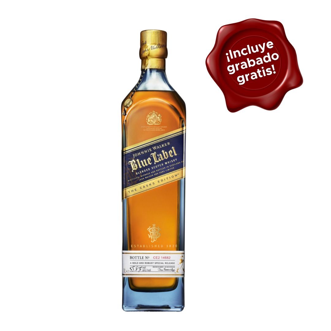 Whisky Jhonnie Walker Blue Label (Botella de 750ml) con Grabado
