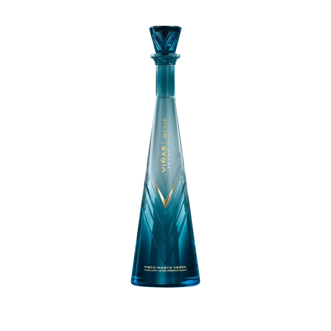 Pisco Viñas de oro mosto verde acholado BLUE botella 700ml