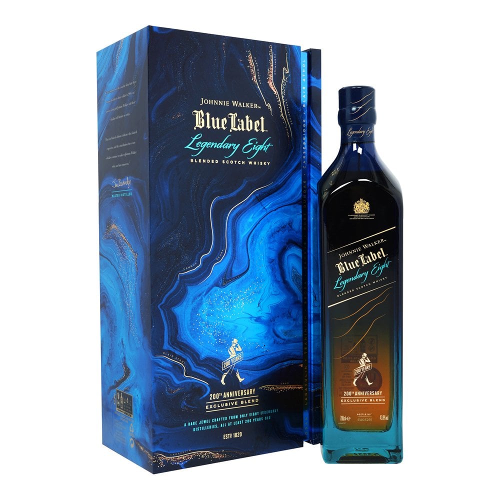 Whisky Johnnie Walker Blue Label Legendary Eight 200 aniversario Botella de 700ml